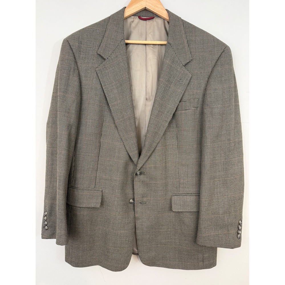 Vintage Hart Schaffner Marx Gun Club Check Wool 39R Blazer Sport Coat Academic